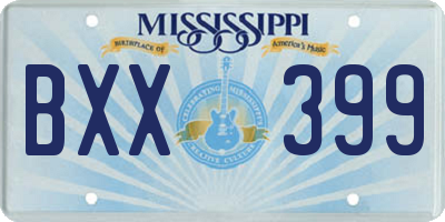 MS license plate BXX399