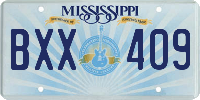 MS license plate BXX409