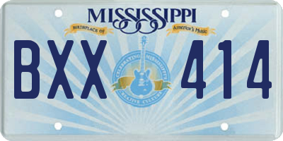 MS license plate BXX414