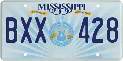 MS license plate BXX428