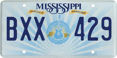 MS license plate BXX429