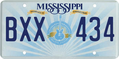 MS license plate BXX434