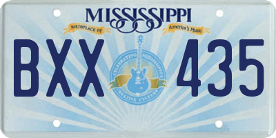 MS license plate BXX435