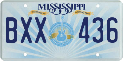 MS license plate BXX436