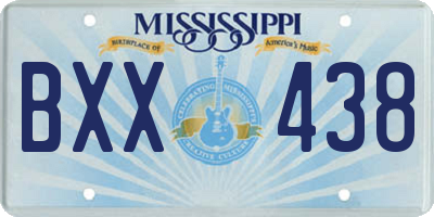 MS license plate BXX438
