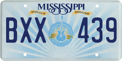 MS license plate BXX439