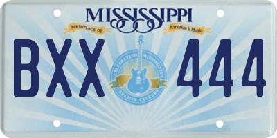 MS license plate BXX444