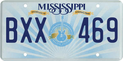 MS license plate BXX469