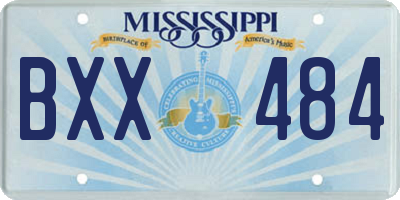 MS license plate BXX484