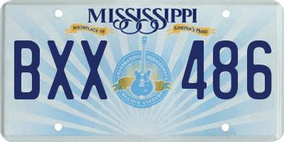 MS license plate BXX486
