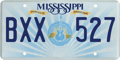 MS license plate BXX527