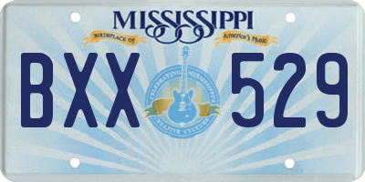 MS license plate BXX529