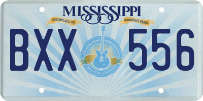 MS license plate BXX556