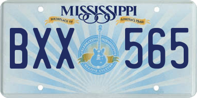 MS license plate BXX565