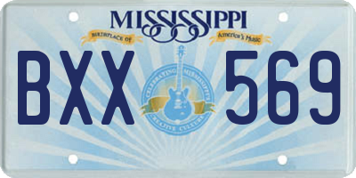 MS license plate BXX569