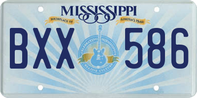 MS license plate BXX586