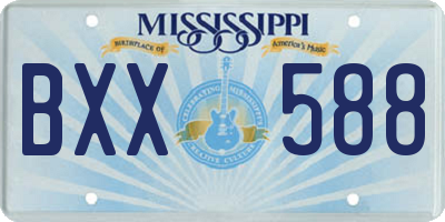 MS license plate BXX588