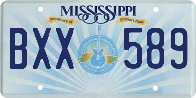 MS license plate BXX589