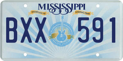 MS license plate BXX591