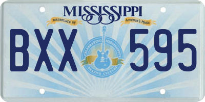 MS license plate BXX595