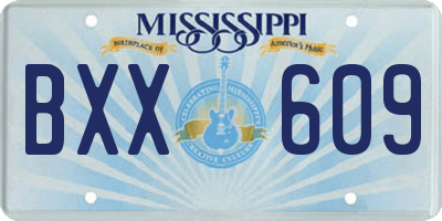 MS license plate BXX609
