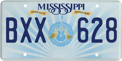MS license plate BXX628
