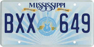 MS license plate BXX649
