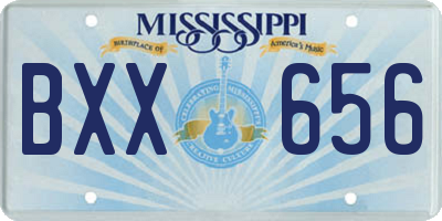 MS license plate BXX656