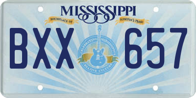 MS license plate BXX657