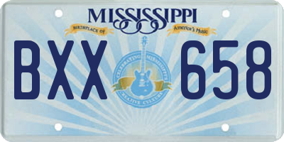 MS license plate BXX658