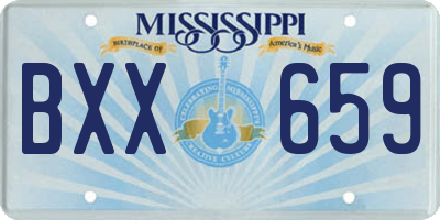 MS license plate BXX659