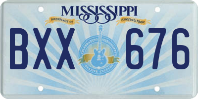 MS license plate BXX676