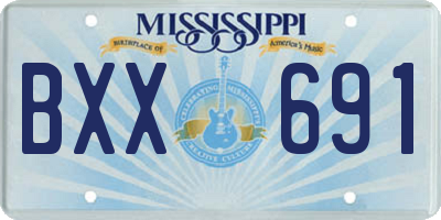 MS license plate BXX691