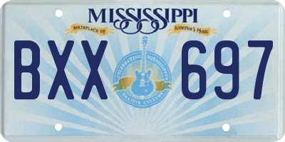 MS license plate BXX697