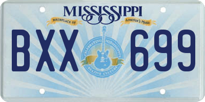 MS license plate BXX699