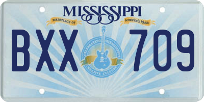 MS license plate BXX709