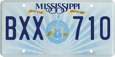 MS license plate BXX710
