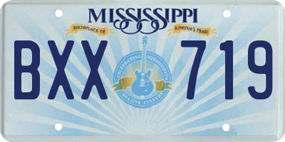 MS license plate BXX719