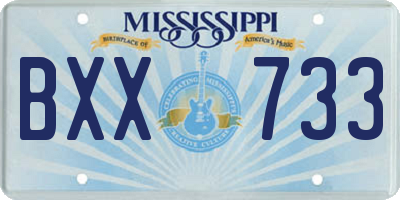 MS license plate BXX733