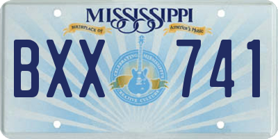 MS license plate BXX741