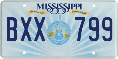 MS license plate BXX799