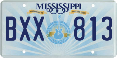 MS license plate BXX813