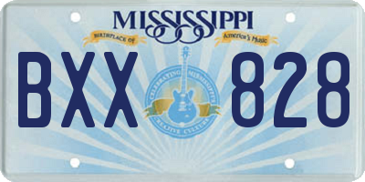 MS license plate BXX828