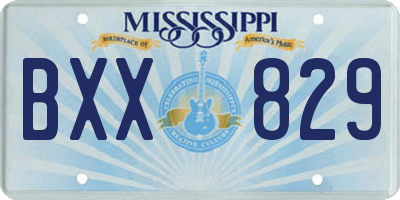 MS license plate BXX829