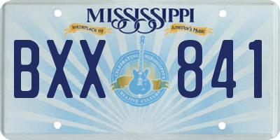 MS license plate BXX841