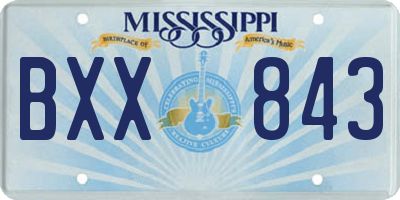 MS license plate BXX843