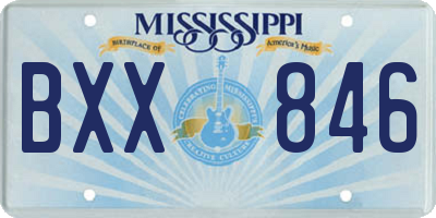 MS license plate BXX846