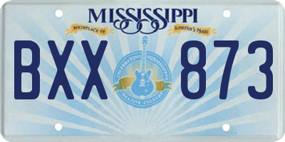 MS license plate BXX873