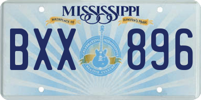 MS license plate BXX896