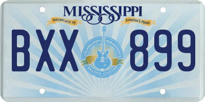 MS license plate BXX899